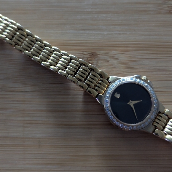 Movado Diamond Watch Women's Gold Vintage $1995 - Picture 3 of 12